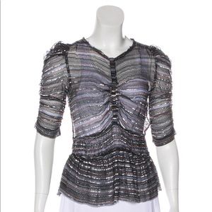 Isabel marant metallic stripe top